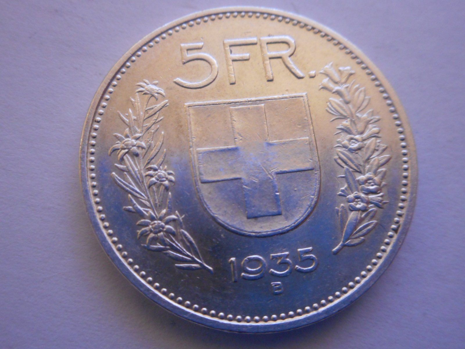 Alle Münzen: 5 Fr. 1935 silber – Gebraucht aus Kriegstetten von pizlad2010 1