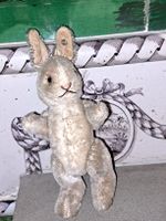 Vintage Steiff Hase, Knopf im Ohr, Rarität!