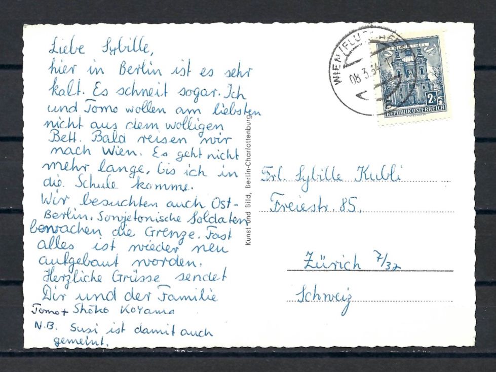 Ansichtskarten: Postkarte Berlin - Potsdamer Platz - 1954 – Gebraucht aus Bronschhofen von Imsr 1
