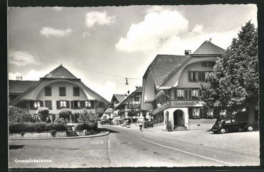 Cartoline postali: Grosshöchstetten, Sternen, Oldtimer um 1940 – Usato da Frauenfeld venduto da POML