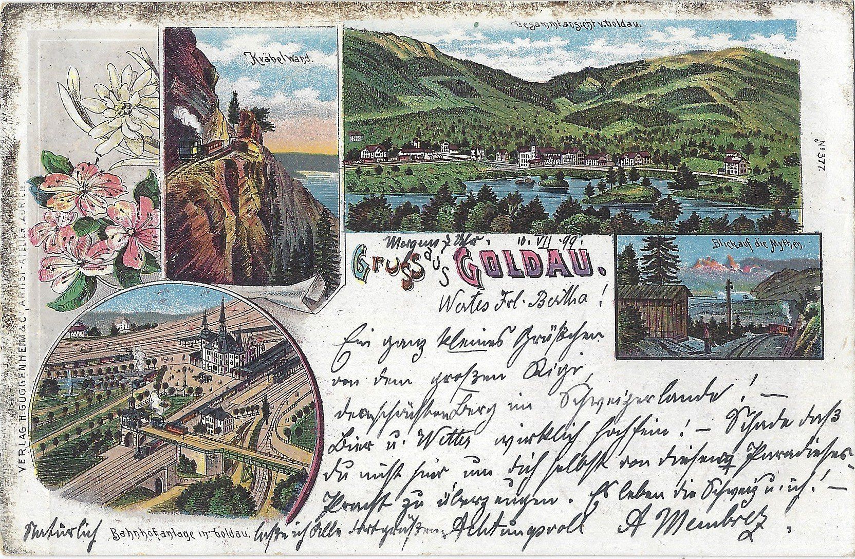 Cartoline postali: Gruss  aus  G O L D A U – Usato da Bütschwil venduto da Jackson1A