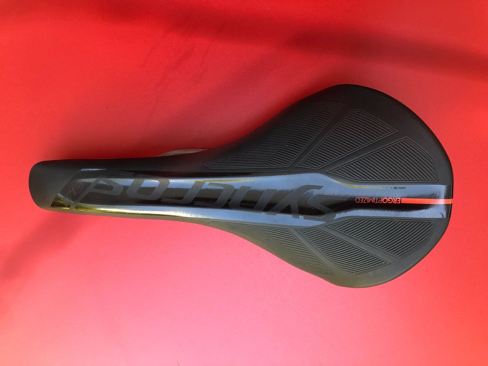 Selle Syncros XR 1.0 Carbone - Rails Carbone - Pare-chocs Rouges - Occasion