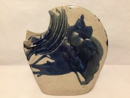 Vase en céramique signé JM / Keramik Vase mit Firma JM