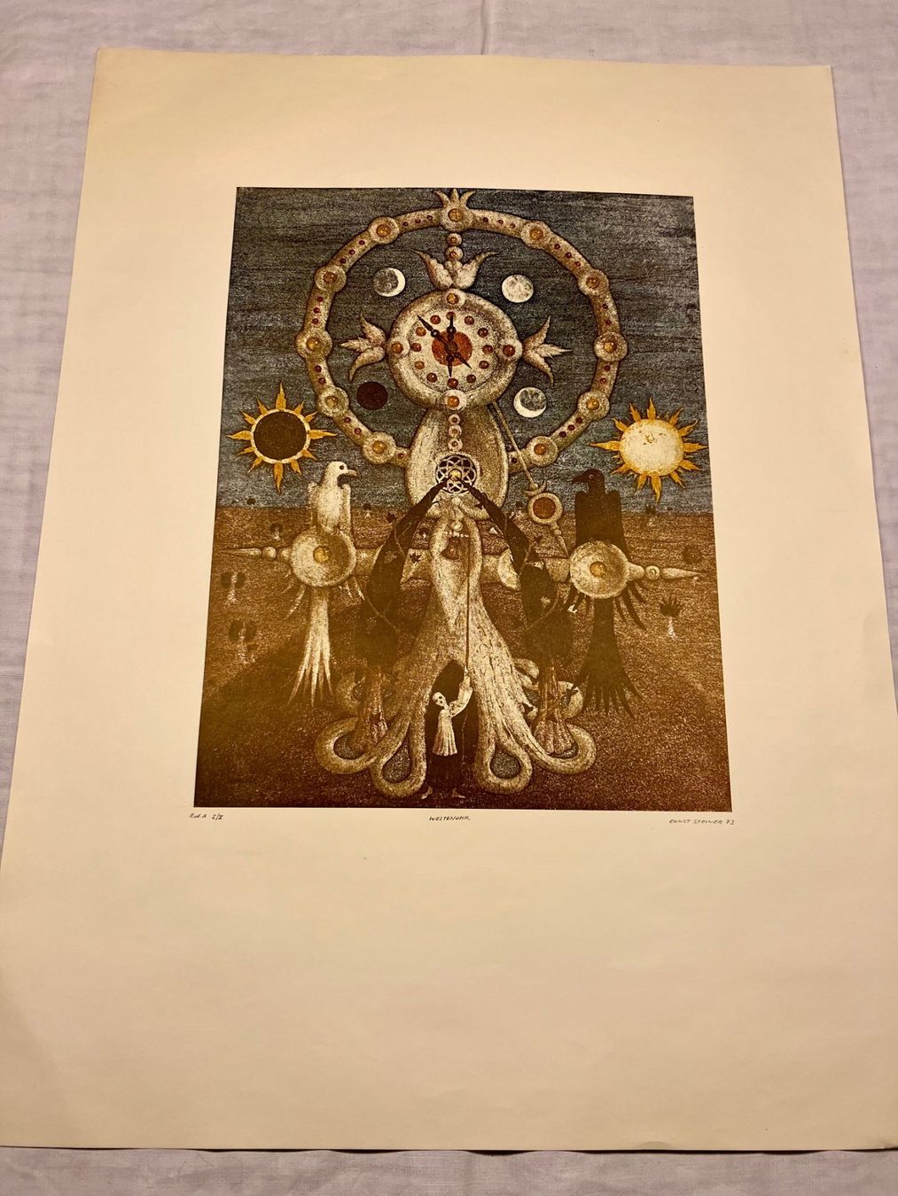 Foto & Immagini: Plakat "Weltenuhr" von Ernst Steiner – Usato da Winterthur venduto da Barunggeli