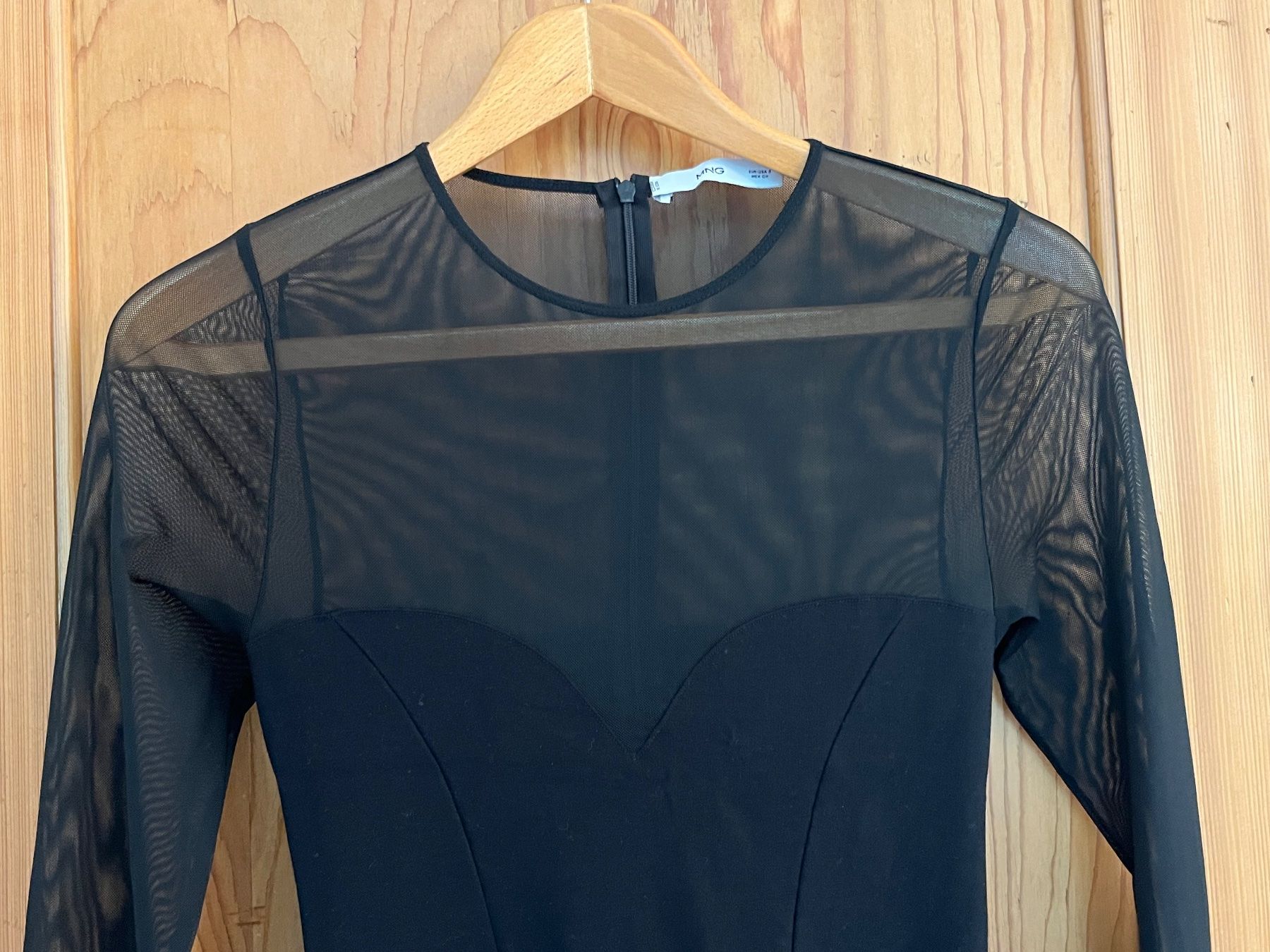 Mango Tute: Jumpsuit Mango schwarz mit Mesh Einsatz – Usato da Zürich venduto da lou_lou 2
