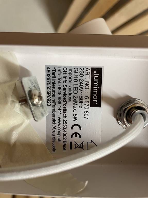 Lampadari & plafoniere: Deckenleuchten 2er 1er weiss Spot – Usato da St. Gallen venduto da tj5 2