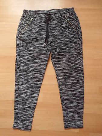 Damen Hose Divided H&M Gr. S Schwarz Weiss meliert