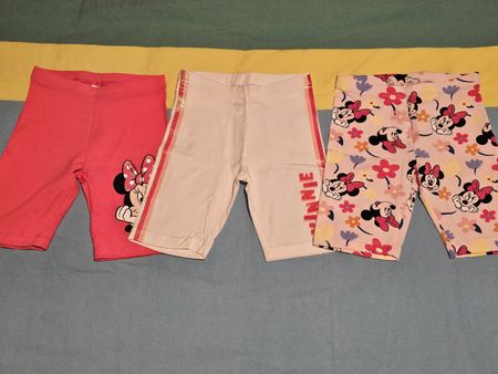 3 Minnie Mouse Radlerhosen Gr. 128 ungetragen!