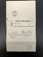 Vorphila amtliche Löschungsanzeige Riggisberg-Bern-Burgdorf