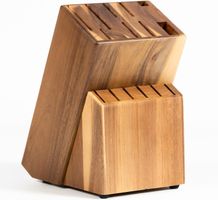 Schöner Akazienholz Messerblock 15 Schlitze ohne Messer
