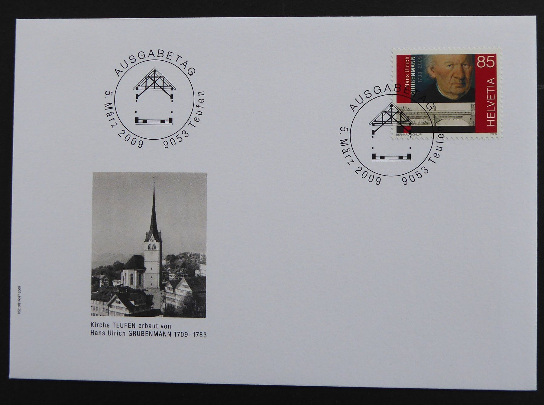 Tutti i francobolli: 2009 - CH - Znr. 1305 / Einzelwert - FDC - ES - 05.03.2009 – Usato da Holziken venduto da Cindy003