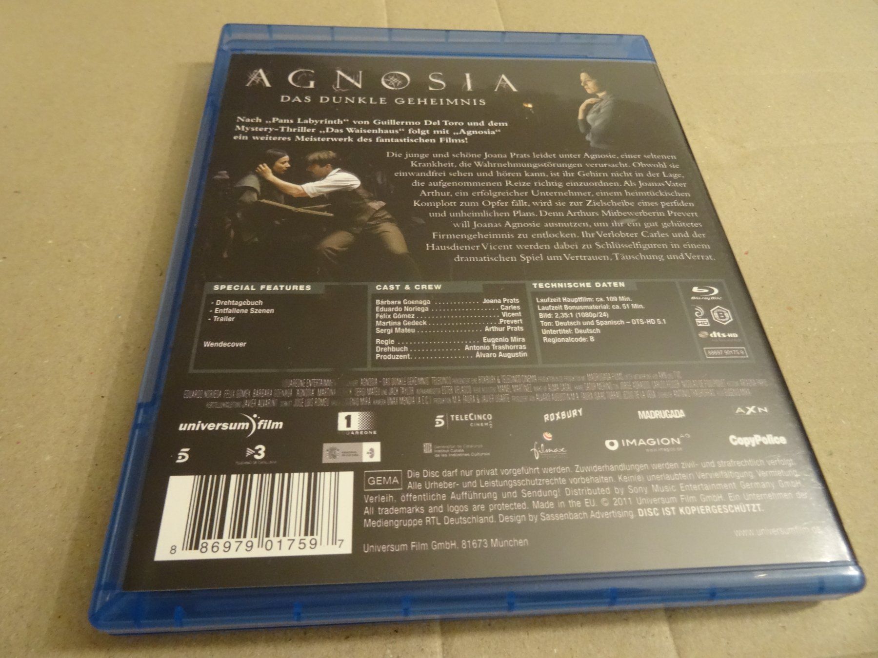 Tutti i DVDs: Agnosia - Das dunkle Geheimnis, Blu-ray – Usato da Olten venduto da Disc-Verkauf 2