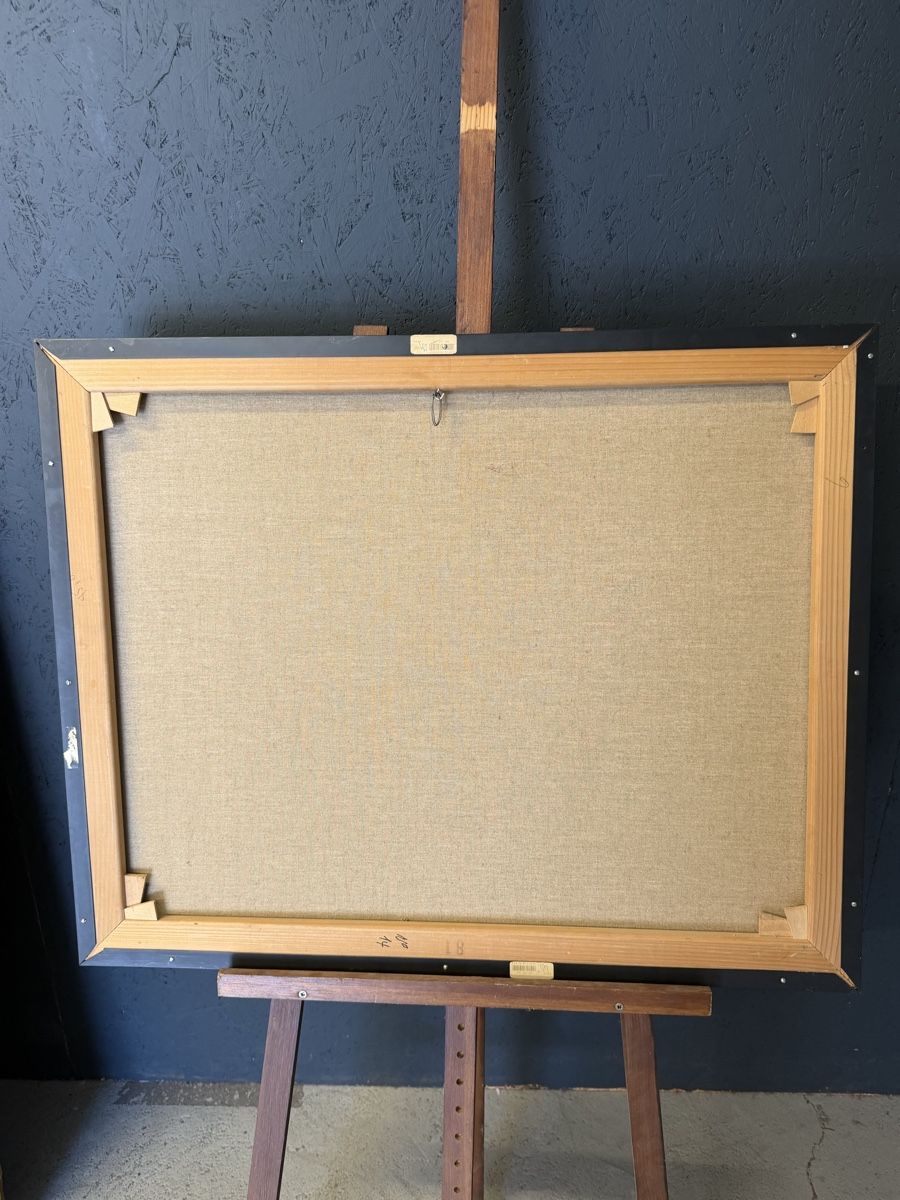 Dipinti: Tableau abstrait signé Besson 1990 format 80x60 cm – Usato da montreux venduto da Always-Good 4