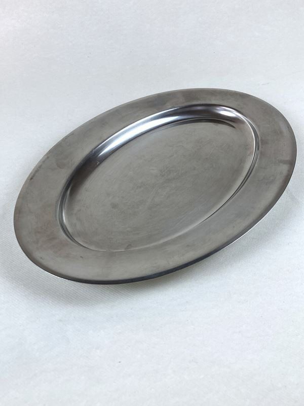 Servierplatten: Serviertablett Oval | Edelstahl Matt | 37 x  25 – Gebraucht aus Wittenbach von Restwert_St-Gallen
