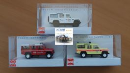 BUSCH - 3x Landrover Defender - 1:87 RARITÄTEN!