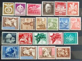 DEUTSCHES REICH: Ein Lot Postfrische ** aus 1942–1945