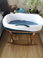 Handgefertigte Babywiege/ Moseskorb mit Schaukelgestell