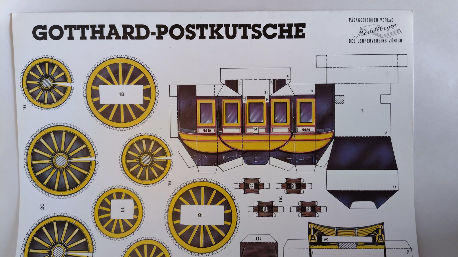 Kit bricolage: Bastelbogen / Gotthard - Postkutsche / 1. Auflage 1985 – Nuovo (secondo la descrizione) da Bellach venduto da JingleJerry