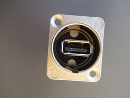 Durchführungsadapter USB-A 2.0 auf USB-B 2.0, Neutrik