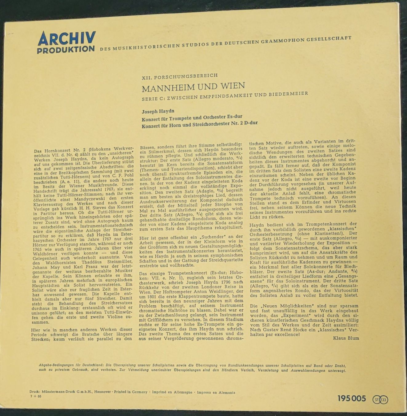 Dischi in vinile: Musikhistorisches Studio der Deut.Grammophon Gesellschaft – Usato da SCHÜBELBACH venduto da CoKaHa 1