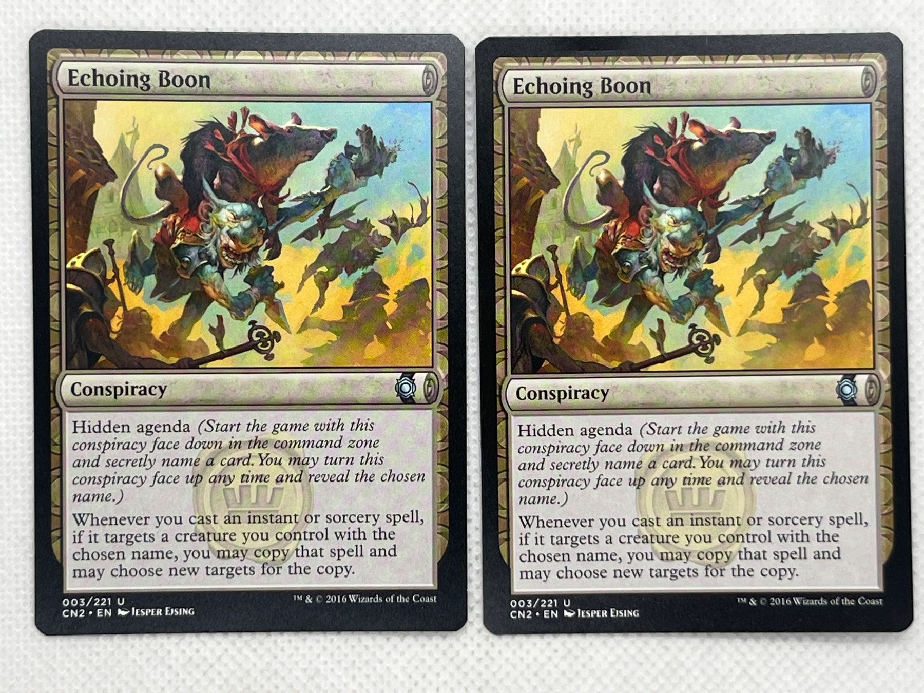 Magic The Gathering Sammelbilder & Trading cards: MTG Echoing Boon CN2 003 Englisch Uncommon 2x – Gebraucht aus Hinterkappelen von Kim1992