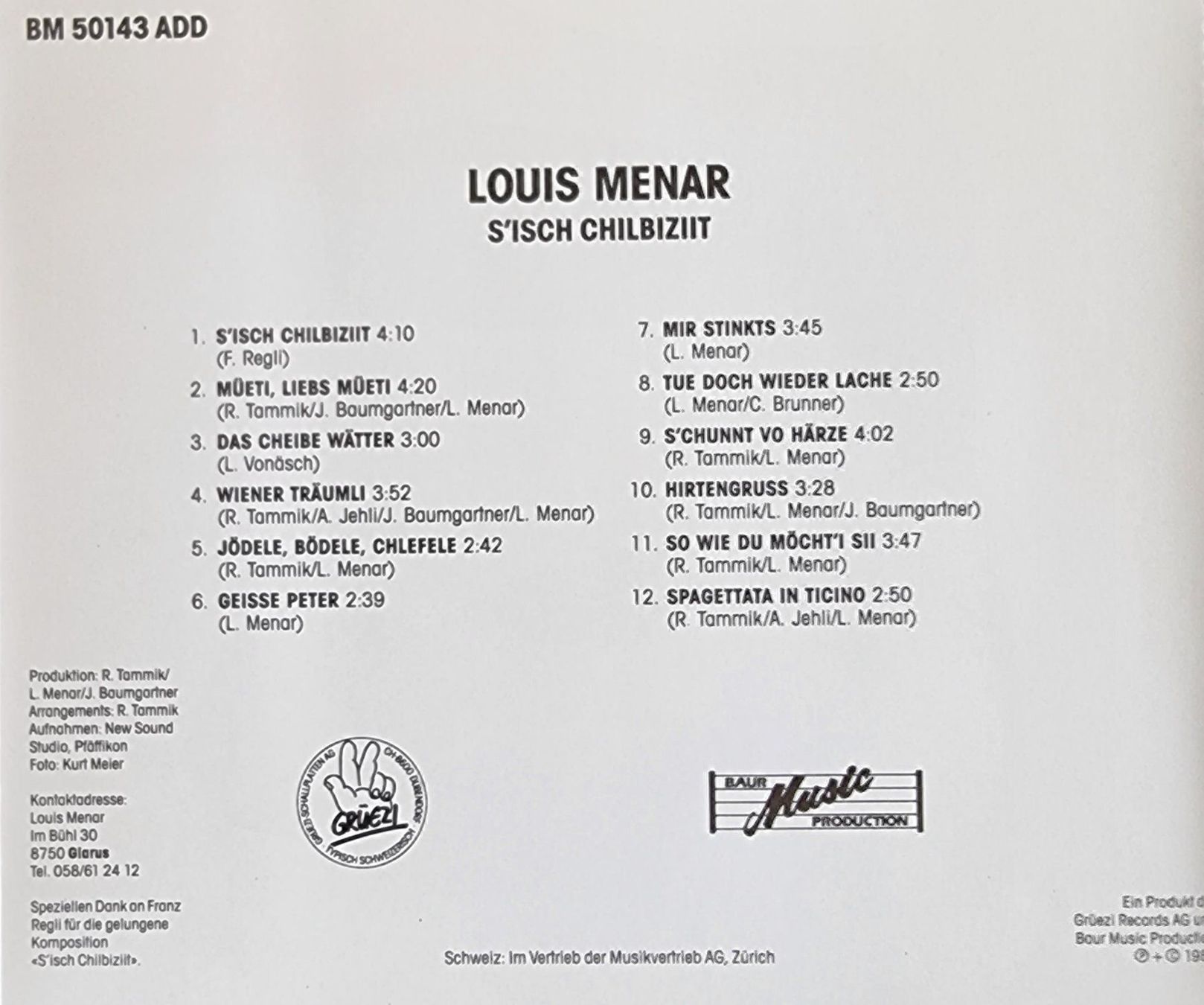 CD: LOUIS MENARD - CHILIZIIT - CD – Usato da Greifensee venduto da scharmant 1