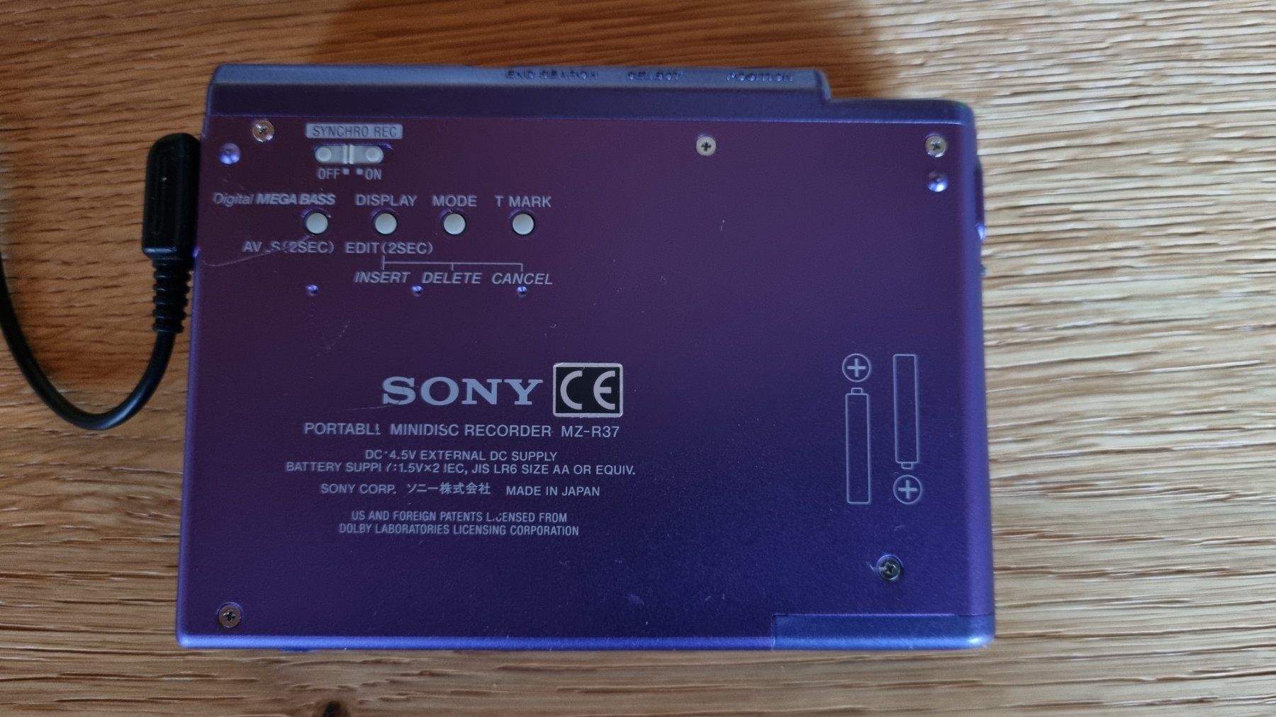 Sony Minidisc: Minidisc SONY MZ-R37 / Remote RM-MZ4R – Gebraucht aus Couvet von Mima0077 7