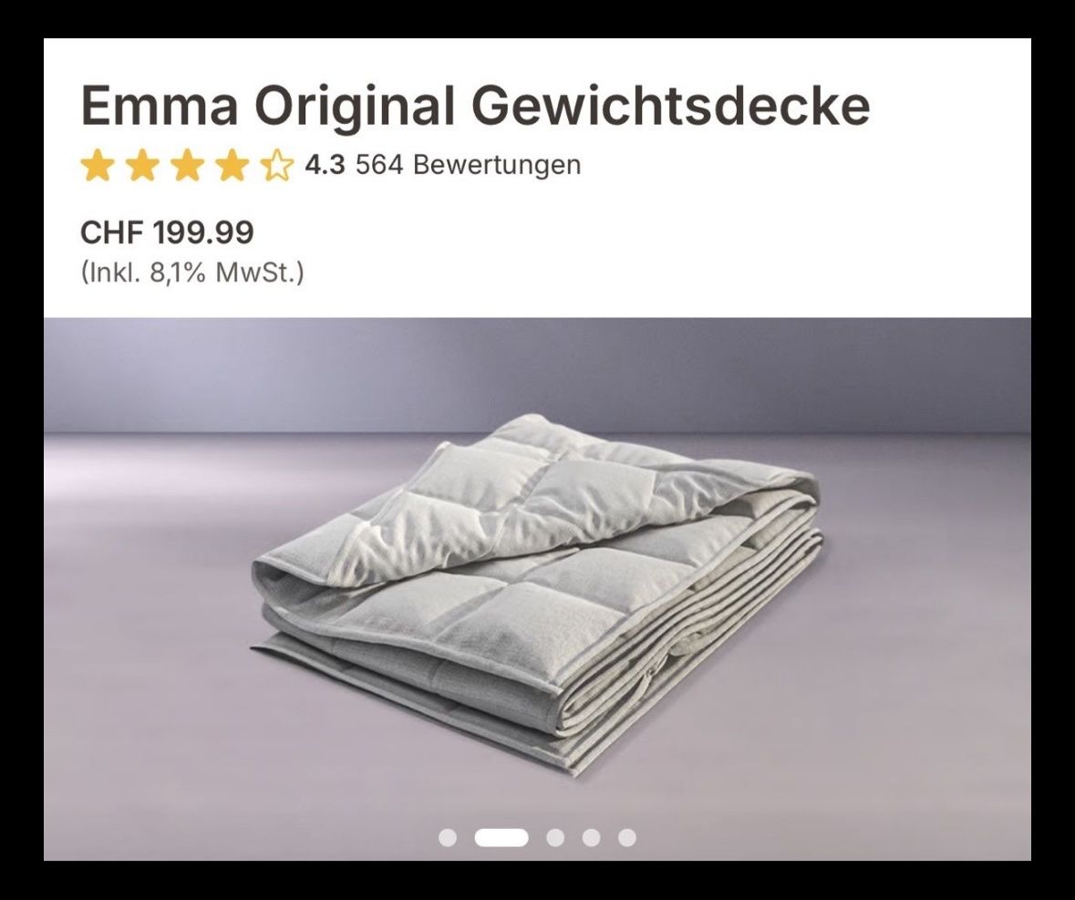 Emma Decken: Emma Gewichtsdecke – Gebraucht aus Arlesheim von alenka98 1