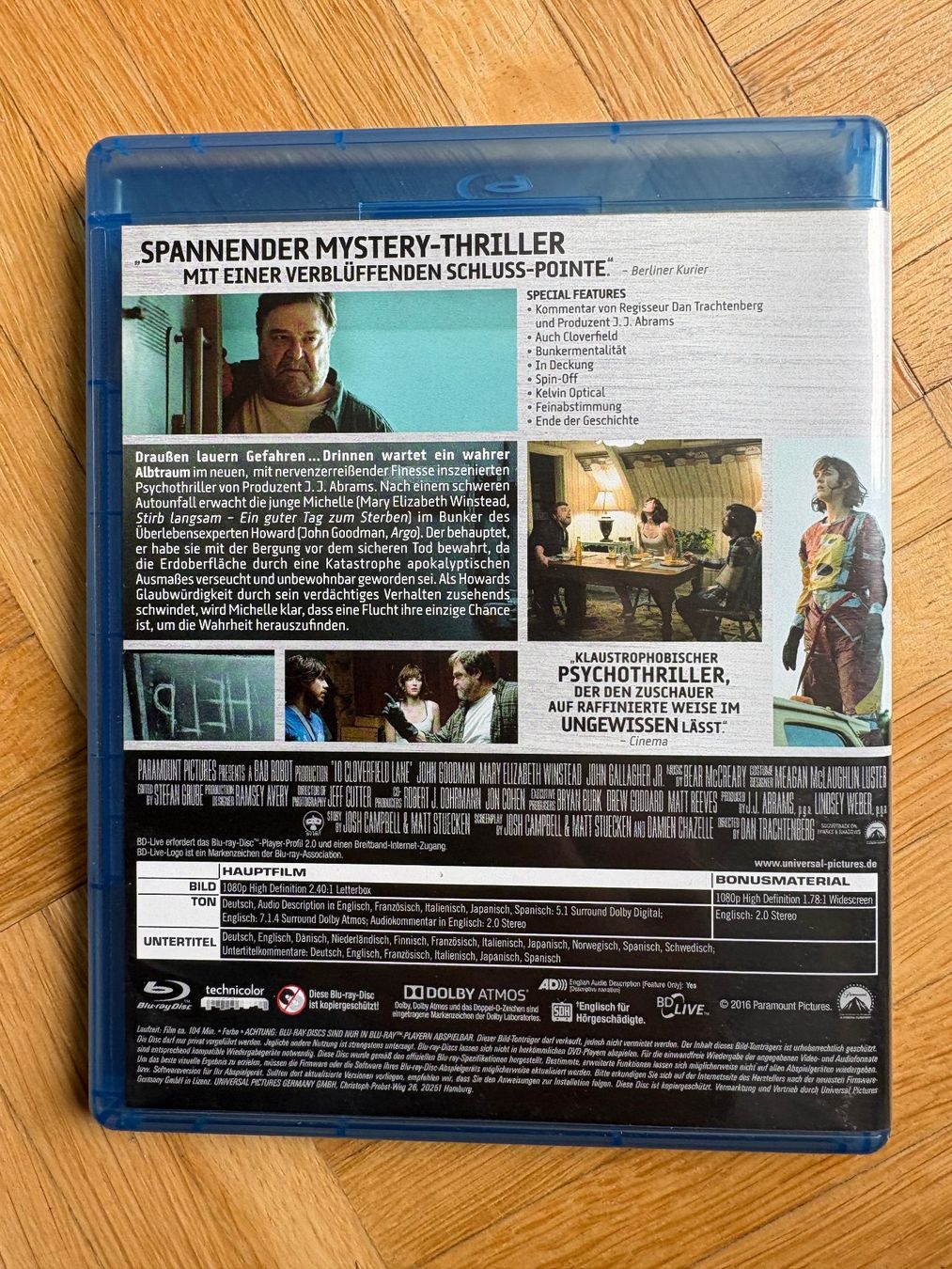 Tutti i DVDs: 10 Cloverfield Lane - Blu-ray – Nuovo (secondo la descrizione) da Zürich venduto da Malcom 2