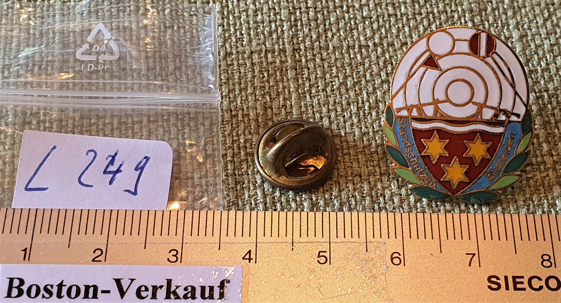 Medaglie: L249 - Pin Stand Schützen Birsfelden – Usato da Reinach BL venduto da Boston-Verkauf 2