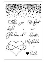 Silikonstempel Nr.732, Hochzeit, Glückwünsche, Herz