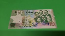 Ghana 10 Cedis Banknote - Seltenes Sammlerstück aus Ghana!