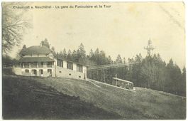 Chaumont sur Neuchâtel. Funiculaire 1914