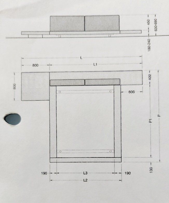 Lits: Design Doppelbett, vanillefarben, Einzelanfertigung – D'occasion à Altendorf par Markus049 3