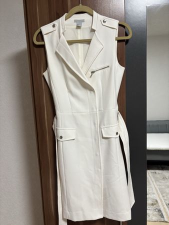 H&M Damen Kleid Weste Weiss Grösse 38 guter Zustand