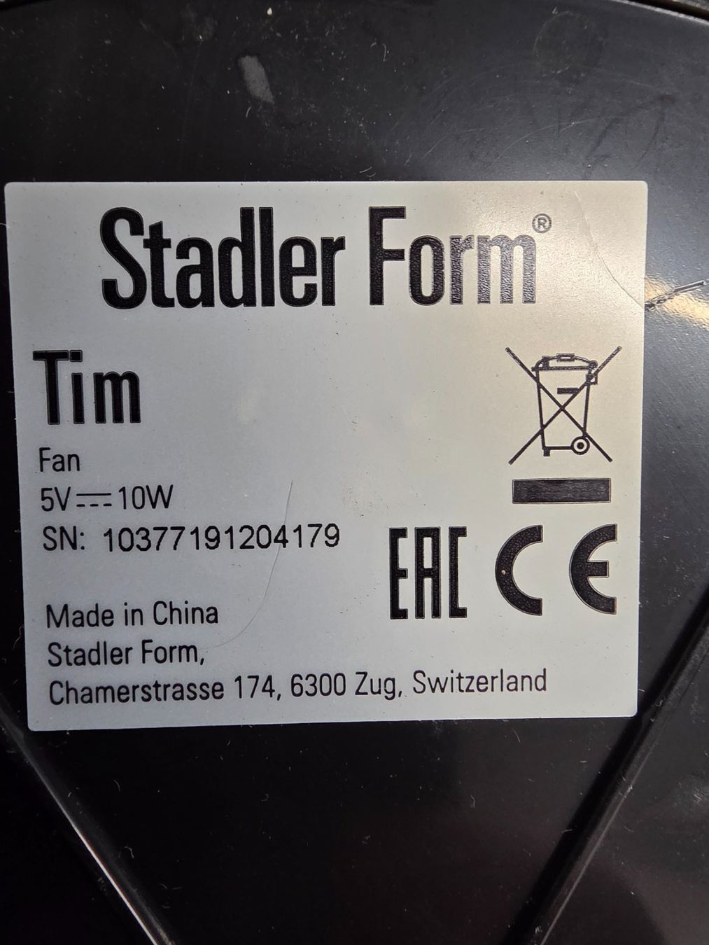 Stadler Form Ventilatoren: Ventilator Stadler Form – Gebraucht aus Zürich von suz_b25w 3
