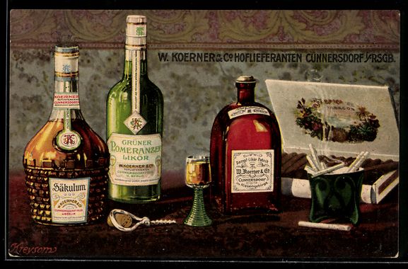 Cartoline postali: Cunnersdorf, W. Koerner, Co., Fabrik des – Usato da Berlin venduto da bartko-reher
