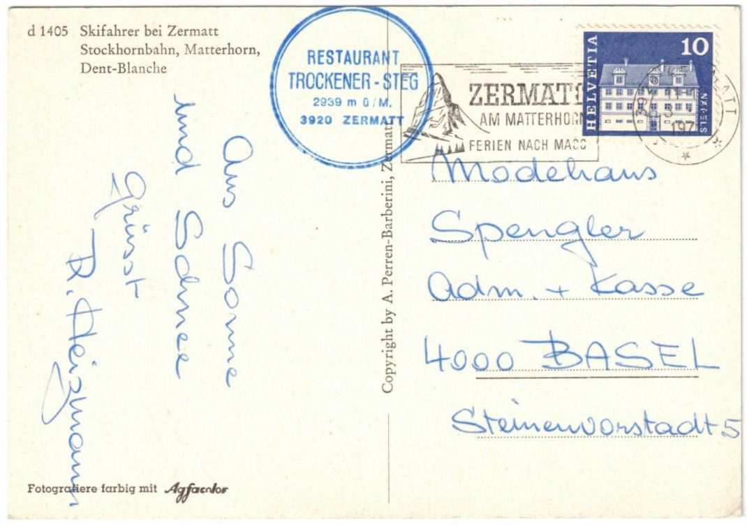 Cartoline postali: Zermatt - 2 Bild AK – Usato da Binningen venduto da Mountainrider 1