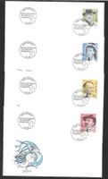 4 FDC 801-804 Serie Einzelmarken ET 5.9.1990 Hans Erni