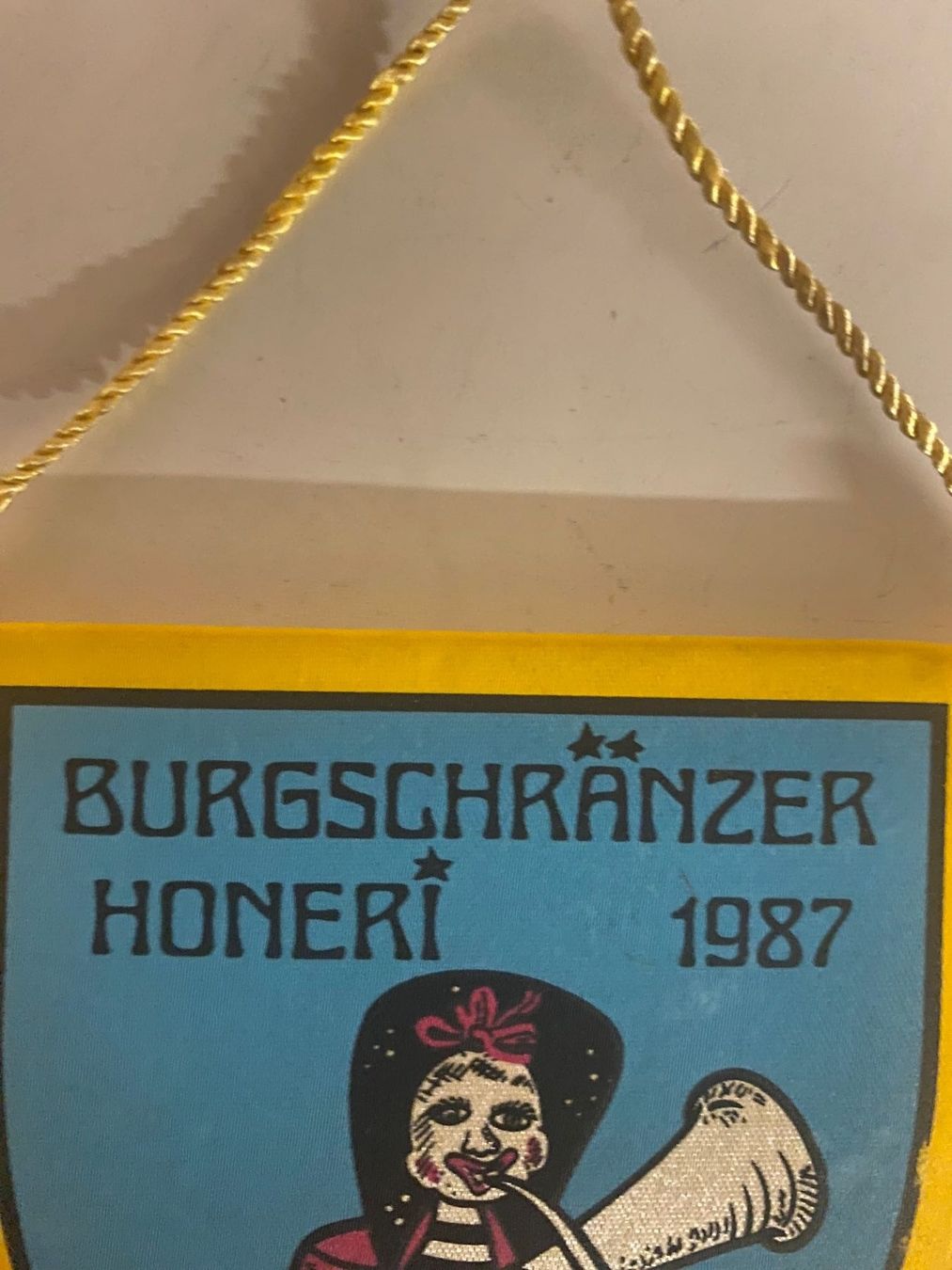 Fahnen: Wimpel; Burgschränzer Honeri 1987 – Gebraucht aus Baar von Toefflibaar 1