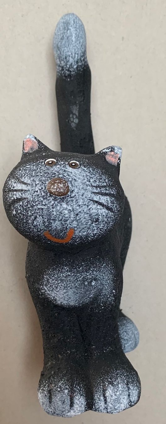 Statuette: Schwarze Katze aus Keramik – Nuovo (secondo la descrizione) da Zäziwil venduto da kreative-ideen 1