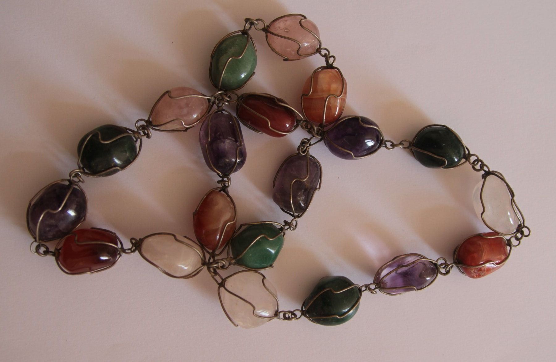 Ketten: AUS NACHLASS: Mega Multi Color Edelstein Kette Collier 68 cm – Gebraucht aus Matten b. Interl von EdelsteineInterlaken 2