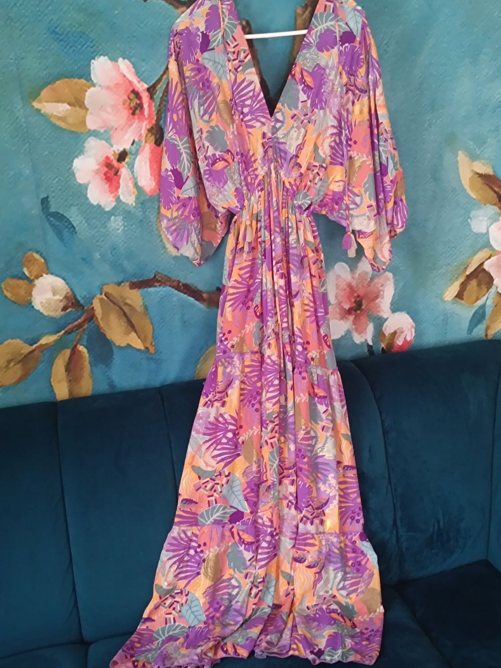Anouk Vestiti: Sommerliches Maxikleid mit Blumenmuster, Grösse 38/M – Usato da Semione venduto da samodiva80 1