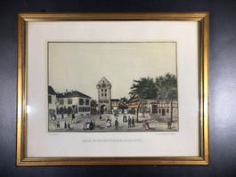 ⭐ Das Riehenthor zu Basel, um 1850, Dubois