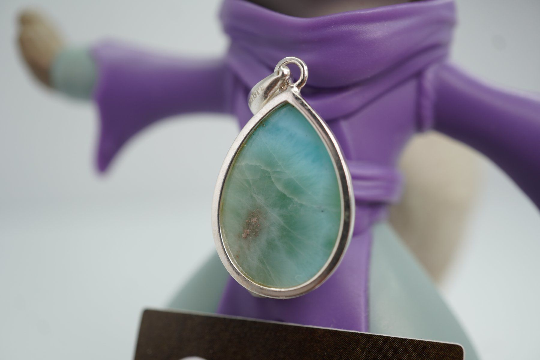 Minerali & Pietre curative: Larimar Tropfen  925  Silber   direkt – Nuovo e nell'imballaggio originale da Eschenbach SG venduto da topstone 4