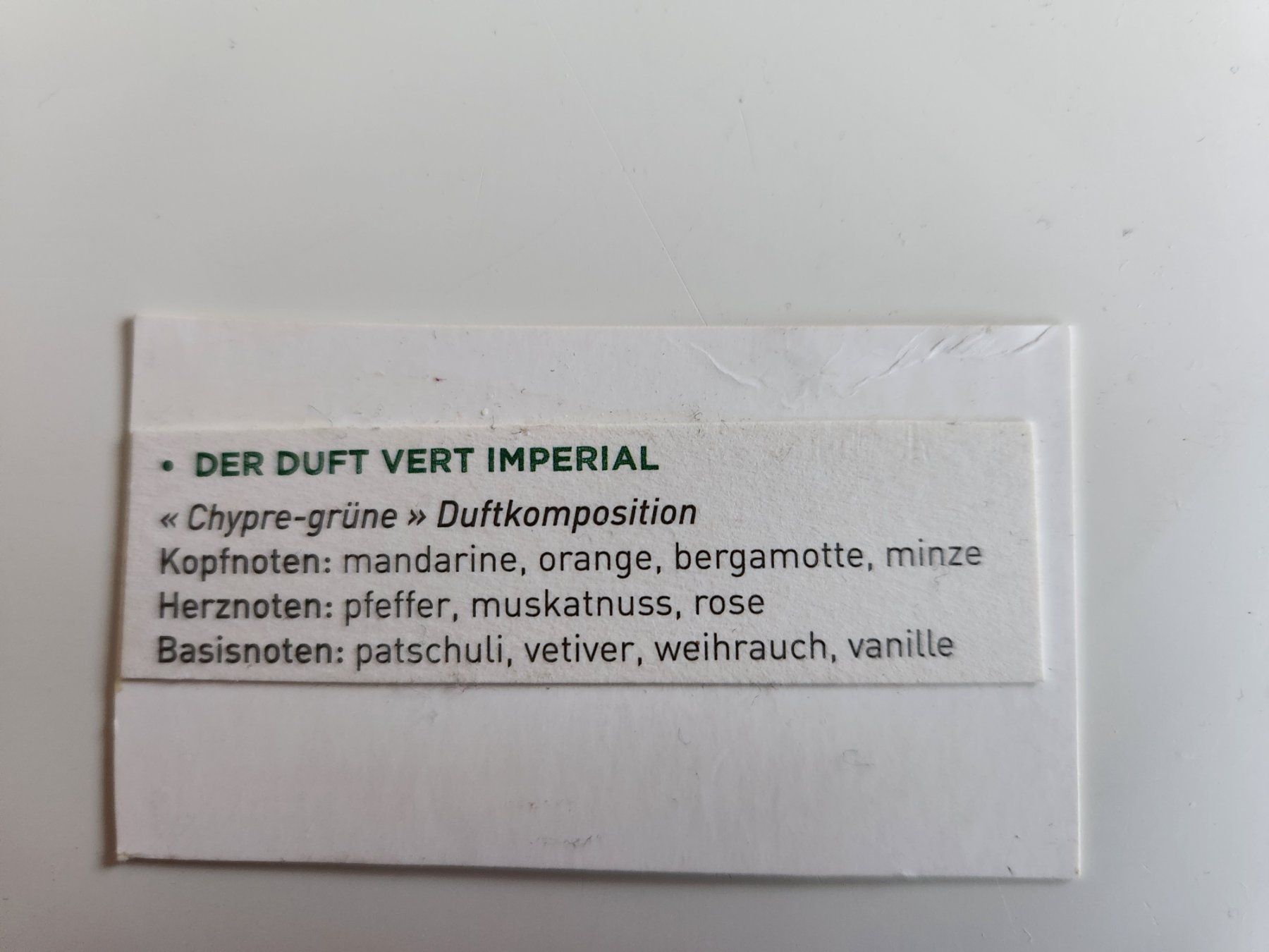 Profumi & Eau de Toilette: Parfum Bio Vert Imperial 50ml – Usato da Frasnacht venduto da readygo 4