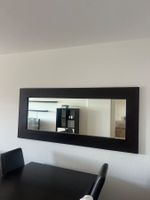 Grand miroir mural en bois brun foncé -style élégant/moderne