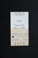 SBB - Billett - Sulgen - Frauenfeld - Gossau ( SG )