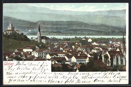 AK Uster, Teilansicht mit Kirche, 1906