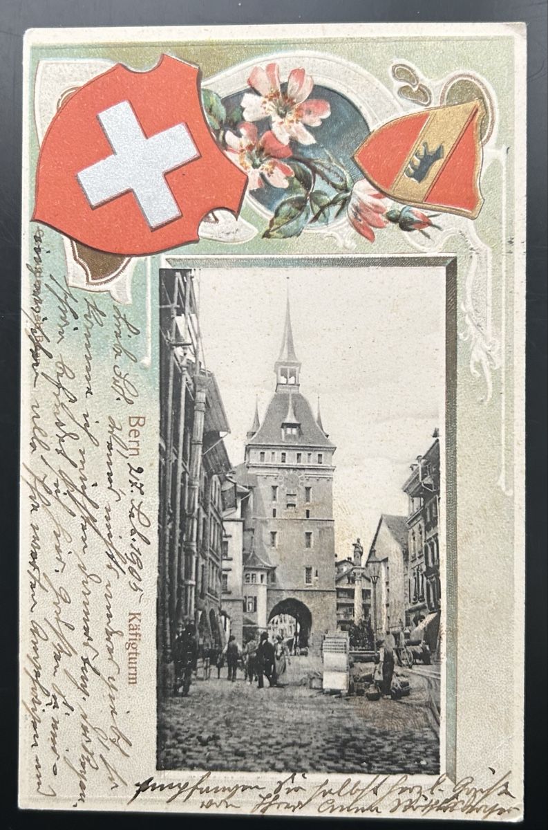 Cartoline postali: Prägekarte Bern Käfigturm – Usato da Horw venduto da Tellbub